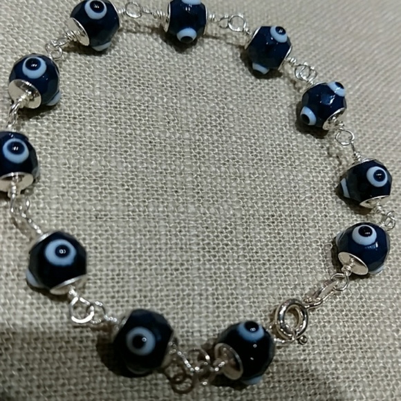 Faceted black Murano glass Evil Eye - Picture 4 of 4